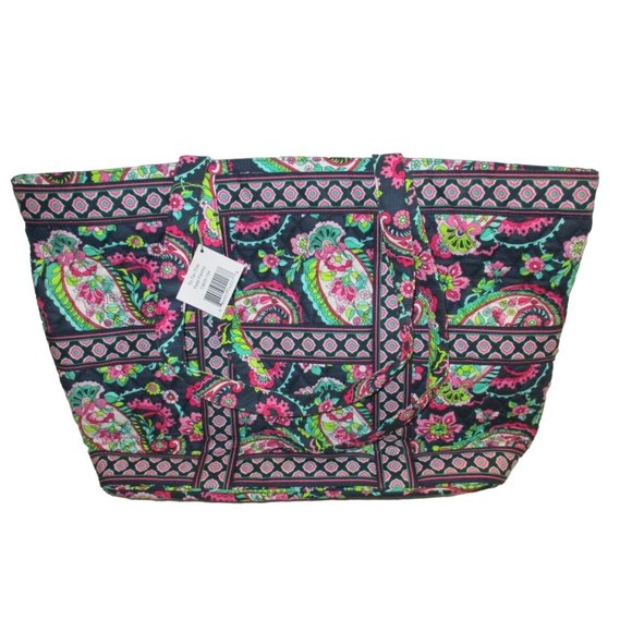 Vera Bradley Tic-Tac-Toe Petal Paisley Tote Six Pockets - Picture 2 of 7
